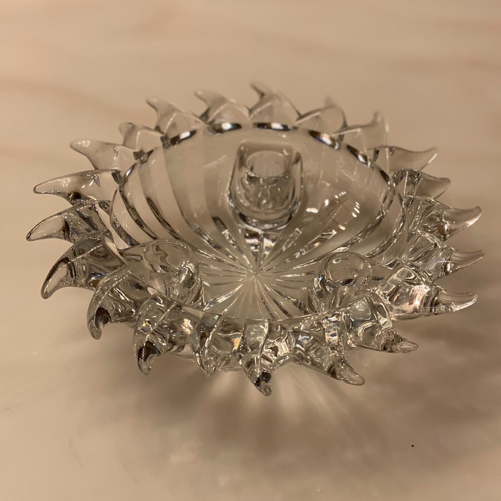 Partylite ~ Aurora Candle Holder ~ 24% Lead Crystal ~ Brand New!